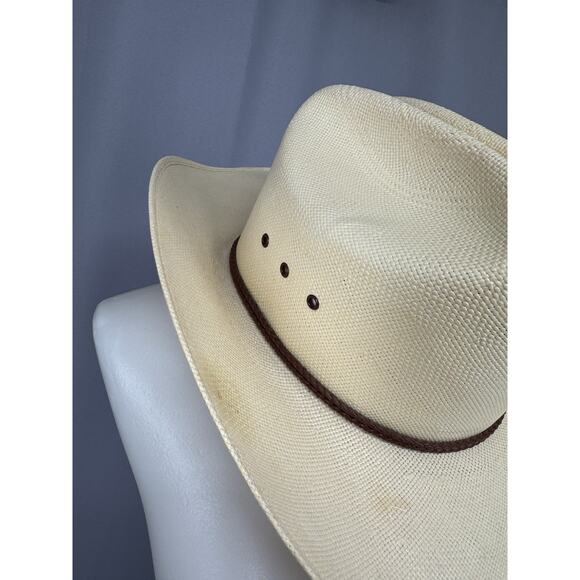 Resistol Genuine Shantung Hat Mens Self Conforming Western Cowboy 7 - Picture 3 of 8